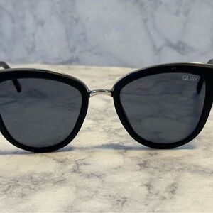 Quay Australia Black Cat-Eye Sunglasses
